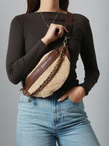 Sac Banane Mila louise Beige vintage 23689TC-vue-porte
