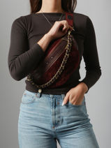 Sac Banane Mila louise Marron vintage 23689FUC-vue-porte