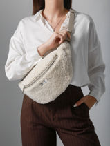 Belt Bag Derby Winter Shearling En Leder Nathan baume Beige n city S-vue-porte
