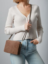 Cross Body Tas Velvet Caviar Leder Milano Beige velvet caviar VC24117-vue-porte