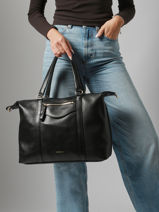 Schoudertas Vintage Leder Nat et nin Zwart vintage THYLANE-vue-porte
