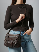 Sac Bandoulire Jen Cuir Nat et nin Marron vintage JEN-vue-porte