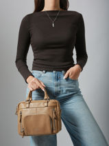 Sac Bandoulire Baby Macy Cuir Nat et nin Beige vintage BABYMACY-vue-porte