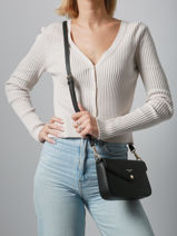 Sac Bandoulire Saffiano David jones Gris saffiano 5-vue-porte