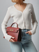 Handtas Saffiano David jones Rood saffiano CM7693A-vue-porte