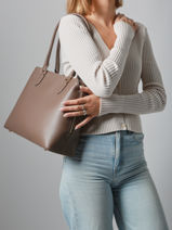 Sac Port� �paule Dune David jones Marron dune 1-vue-porte