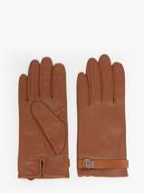 Gants Femme Metal Logo Cuir Lauren ralph lauren Marron elmswood 54927240