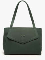 Sac Port� �paule Madeleine Cuir Nathan baume Vert candy 8