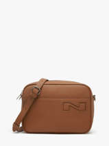 Sac Bandouli�re N City Louvain Cuir Nathan baume Marron n city 7