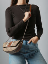 Sac Bandouli�re Erenia Guess Marron erenia SO783821-vue-porte