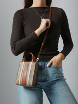 Sac Bandouli�re Erenia Guess Marron erenia SO783875-vue-porte