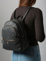 Sac  Dos Guess Noir manhattan SG711833-vue-porte
