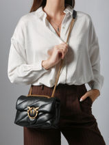 Sac Bandouli�re Love Bag Puff  Pinko Noir love bag puff A0F2-vue-porte