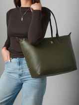 Sac Port paule Popette Nylon Tommy hilfiger Vert popette AW17705-vue-porte
