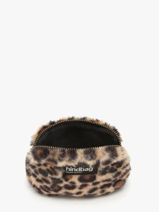 Porte-monnaie Hindbag Marron fourrure F-vue-porte