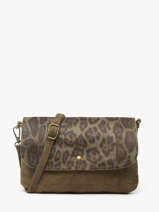Sac Bandouli�re Leopard Miniprix Vert leopard 19623