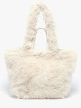 Sac Port Main Et paule Fur Fourrure Miniprix Beige fur A471