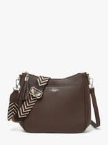 Sac Bandouli�re Grained Flora & co Marron grained F8575