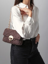 Sac Bandoulire Moon Lin Vanessa bruno Marron moon 70V40533-vue-porte