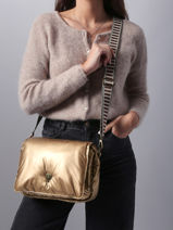 Cross Body Tas Doudoune Le voyage en panier Goud doudoune AHP233-vue-porte