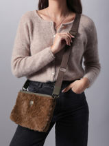 Sac Bandoulire Doudou Polyester Le voyage en panier Vert doudou AHP253-vue-porte