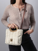 Sac Port paule Quadri Polyester Le voyage en panier Beige quadri AHP271-vue-porte