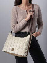Sac Bandoulire Quadri Polyester Le voyage en panier Beige quadri AHP272-vue-porte