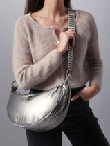 Sac Bandoulire Doudoune Le voyage en panier Argent doudoune AHP230-vue-porte