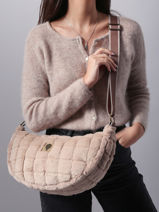 Sac Bandouli�re Quadri Polyester Le voyage en panier Marron quadri AHP269-vue-porte