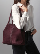 Sac Port paule Cabas Cuir Vanessa bruno Rouge cabas 29V40874-vue-porte