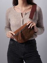 Sac Banane Miniprix Marron velvet F7505-vue-porte