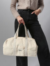 Schoudertas Velours Ribfluweel Hindbag Bruin velours V-vue-porte