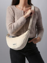 Sac Banane Velours Velours C�tel� Hindbag Marron velours V-vue-porte