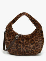 Sac Port paule Fur Fourrure Miniprix Marron fur 6542