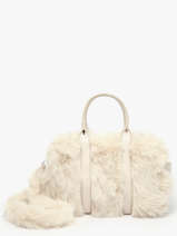 Sac Port� Main Fur Miniprix Beige fur A473