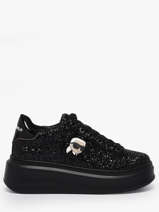 Sneakers En Cuir Karl lagerfeld Noir women KL63531N