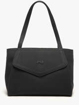 Sac Port� �paule Madeleine Cuir Nathan baume Noir candy 8
