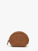 Porte-monnaie Caviar Cuir Crinkles Marron caviar 14026