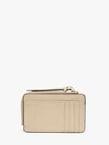 Porte-cartes Cuir Crinkles Beige caviar 14318