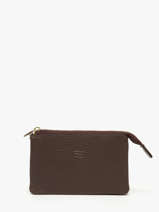 Porte-monnaie Caviar Cuir Crinkles Marron caviar 14538