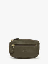 Porte-monnaie Caviar Cuir Crinkles Vert caviar 14036