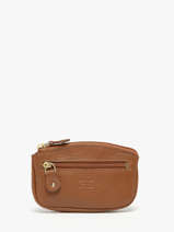 Porte-monnaie Caviar Cuir Crinkles Marron caviar 14036