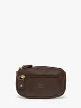 Porte-monnaie Caviar Cuir Crinkles Marron caviar 14036