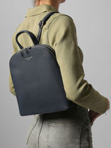 Sac  Dos Miniprix Bleu grained F2547-vue-porte