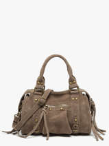 Sac Bandoulire Velvet Cuir Milano Beige velvet VE24093