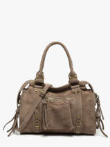 Sac Port paule Velvet Cuir Milano Marron velvet VE24094