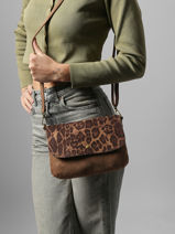 Cross Body Tas Leopard Miniprix Beige leopard 19623-vue-porte