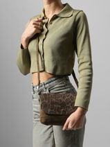 Sac Bandoulire Leopard Miniprix Vert leopard 19623-vue-porte
