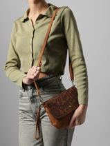 Sac Bandouli�re Leopard Miniprix Marron leopard 19623-vue-porte