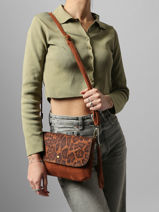 Sac Bandouli�re Leopard Miniprix Rouge leopard 19623-vue-porte